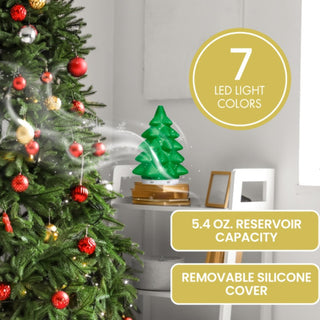 Difusor de Aceites Aromáticos Arbol De Navidad 160 ML, Luz Led, 7 Colores