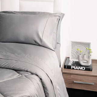 Juego De Sabanas 250 Hilos Classic 50/50 Tamaño Matrimonial Color Gris