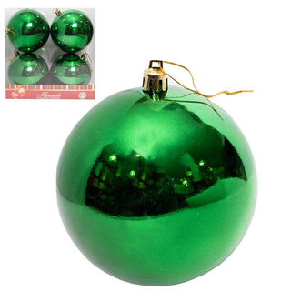 Set De Bambalinas De Navidad Brillantes 10Cm Color Verde, 4 Piezas
