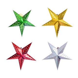 Estrella De Navidad 90Cm 4 Colores, Plata Rojo Y Oro