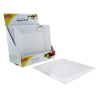 Plato LLano Cuadrado De Melamina 25 CM