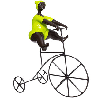 Figura Decorativa Mujer en Bicicleta 27 CM