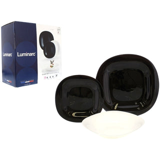 Juego de vajilla (Carine) 18 piezas 27/21/19.5 cm – negro / blanco