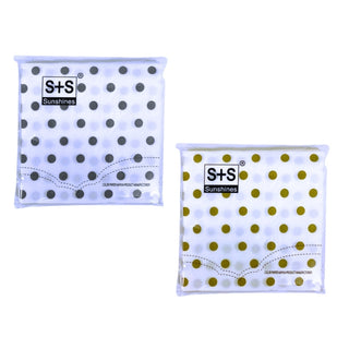 Servilleta De Papel Desechable diseño Lunares 2 Colores, Dorado y Gris 33 Cm