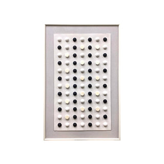 Cuadro decorativo 80 × 120 cm – crema / gris / negro