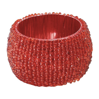 Servilletero De Canutillos Color Rojo 5 cm