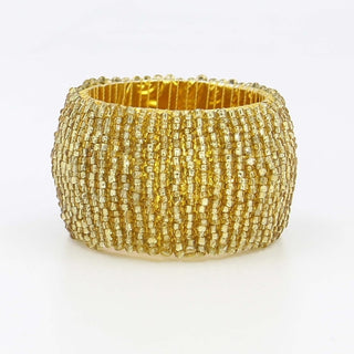 Servilletero De Canutillos Color Dorado 5 cm