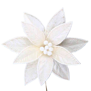 Flor De Navidad Ivory Tela Velvet 30CM