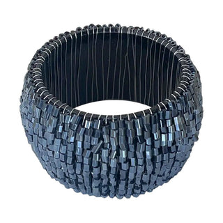 Servilletero De Canutillos Color Gris 5 cm