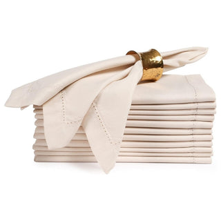 Servilleta De Tela Color Color Beige Con Dobladillo 50 x 50 Cm