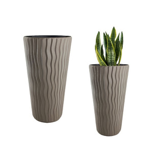 Macetero 29,7×53 Cm en Plástico Color Beige