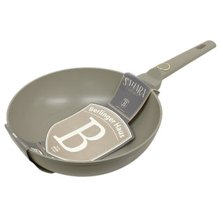 Sartén en Aluminio Forjado 28 Cm Revestimiento Antiadherente Colección Matte Black Berlinger Haus Color Crema