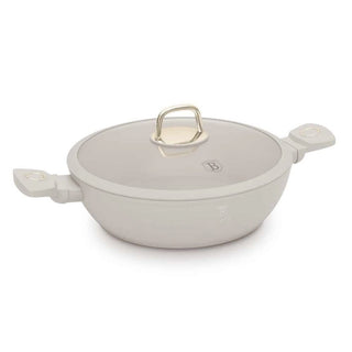Olla De Aluminio Con Tapa 28 Cm Con Revestimiento Antiadherente Colección Sahara Berlinger Haus Color Beige