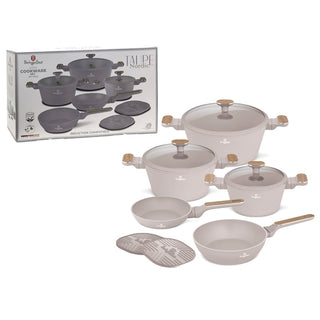 Juego de Ollas 10 piezas – gris / crema