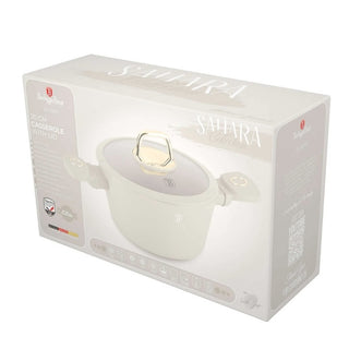 Olla De Aluminio Con Tapa 20 Cm Con Revestimiento Antiadherente Colección Sahara Berlinger Haus Color Beige