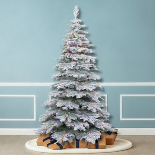 Arbol de Navidad Nevado con Luces Led, 2,13 Mts. 975 Puntas