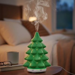 Difusor de Aceites Aromáticos Arbol De Navidad 160 ML, Luz Led, 7 Colores