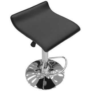 Silla Para bar Con Asiento Ajustable 55-76 cm Bipiel Color Negro