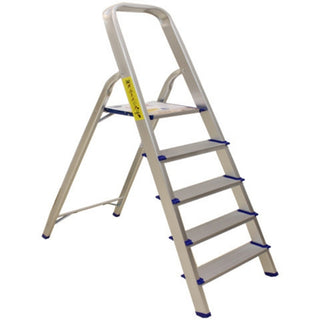 Escalera  De Aluminio 5 Peldaños 148X85X11 Cm