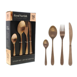 Juego de Cubiertos 16 piezas – bronce