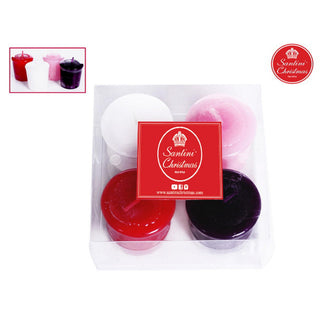 Juego de velas adviento votivo 4 piezas 10.5 × 10.5 × 5.3 cm
