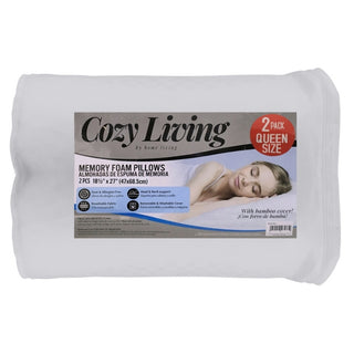 Almohada Memory Foam 2 Piezas Tamaño Queen Color Blanco