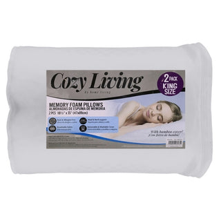 Almohada Memory Foam 2 Piezas Tamaño King Color Blanco