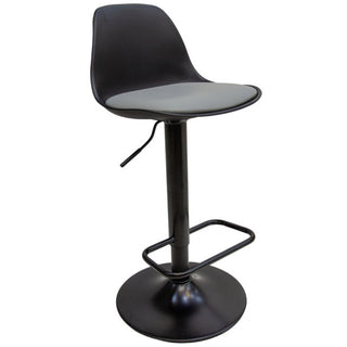 Silla Para Bar Ajustable Color Negro/Gris Hasta 104 Cm