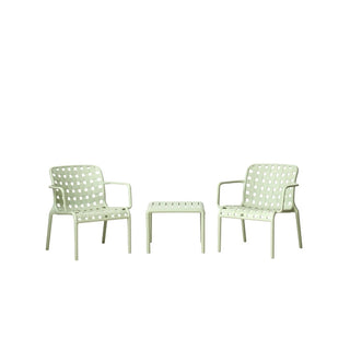 Juego de muebles para terraza 3 piezas – verde claro