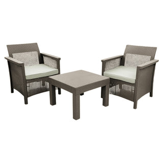 Juego De Muebles Para Terraza o Jardín Color Chocolate Claro 3 Piezas