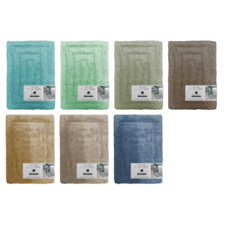 Alfombra De Baño 40×60 cm en Tela Felpa Colores Surtidos 100% Algodón