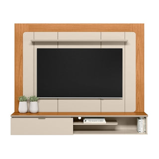 Panel de TV Lugano 182 × 150 × 37 cm – chocolate / blanco MDF