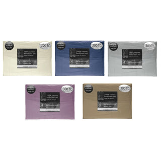 Sábana King 4 piezas 300 hilos – colores surtidos - 100% algodón