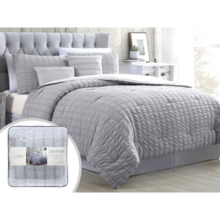 Edredón  King 5 piezas – gris - Microfibra
