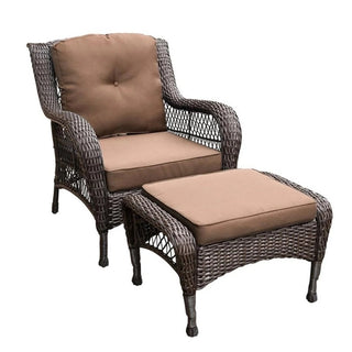 Juego De Muebles Para Terraza, Piscina o Jardín Color Chocolate Oscuro 6 Piezas