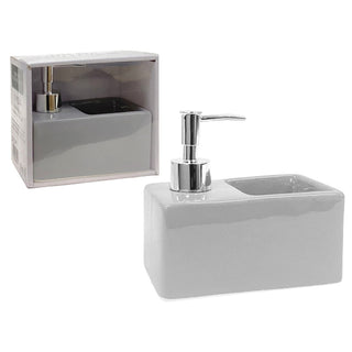 Dispensador de jabón líquido 34 × 31 × 28 cm – gris / plateado