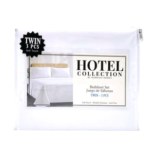 Sábana Twin 3 piezas – blanco - microfibra