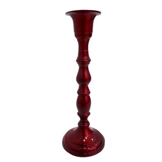 Candelabros En Metal 19 Cm Color Rojo
