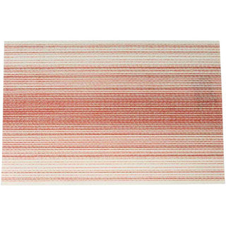 Individual Para Mesa A Rayas Color Beige/Rojo 45X30 CM