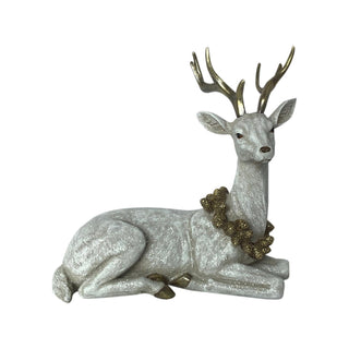 Reno decorativo sentado 20.5 × 14 × 20.5 cm - plateado