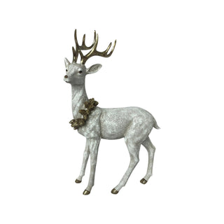 Reno decorativo parado  20.5 × 9.5 × 30.5 cm - plateado