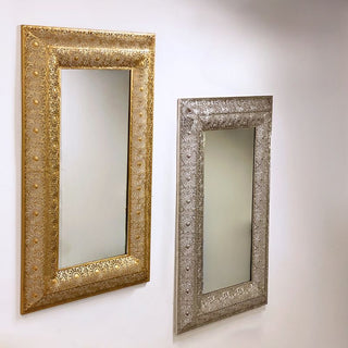 Espejo Decorativo Rectangular Color Plateado 85X53X5 CM