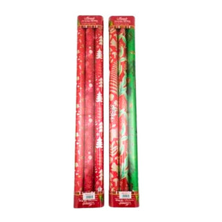 3 Rollos De Papel De Regalo Navidad 60G Papel De Regalo Impreso 70Cmx150Cm