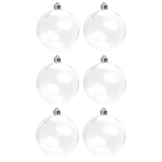 Bambalinas de Navidad 6 Piezas Color Transparente 8 Cm