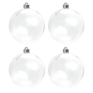 Bambalinas de Navidad 4 Piezas Color Transparente 10Cm