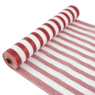 Malla De Navidad Color Blanco y Rojo 9 Mts x 53 cm