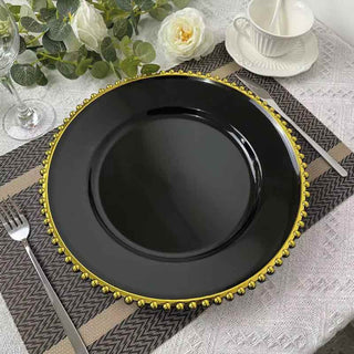 Plato De Fondo 33 CM Negro/Blanco