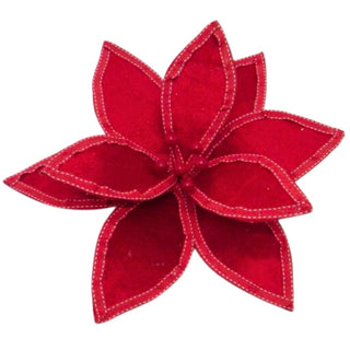 Flor De Navidad Velvet Color Rojo, 32 Cm