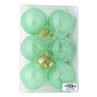 Juego De Bambalinas 8 cm Verde Pastel, 6 Piezas