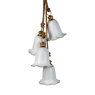 Campana decorativa de metal 83 cm - color blanco